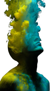 Smoke Enveloped Man Vinyl Car Decal Sticker – Waterproof & UV-Resistant 