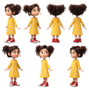 Pixar Girl Character V2 Vinyl Car Decal Sticker – Waterproof & UV-Resistant 