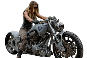 Cyborg Chopper Rider Vinyl Car Decal Sticker – Waterproof & UV-Resistant 