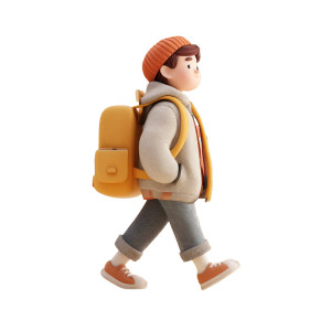 School Backpack Character Vinyl Car Decal Sticker – Waterproof & UV-Resistant 