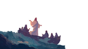 Jesus Calms Storm V4 Vinyl Car Decal Sticker – Waterproof & UV-Resistant 