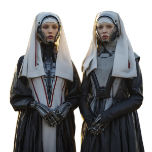 Cyborg Battle Nuns Vinyl Car Decal Sticker – Waterproof & UV-Resistant Cyborg Battle Nuns Vinyl Car Decal Sticker – Waterproof & UV-Resistant