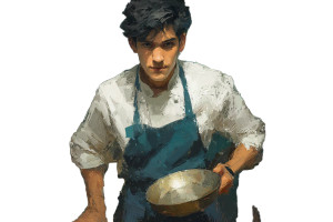 Young Chef Cooking V2 Vinyl Car Decal Sticker – Waterproof & UV-Resistant 