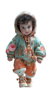 Latino Baby Girl Vinyl Car Decal Sticker – Waterproof & UV-Resistant 