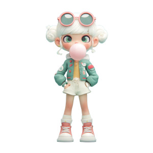 Kawaii Cartoon Character V3 Vinyl Car Decal Sticker – Waterproof & UV-Resistant 