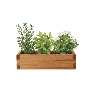 Wooden Planter Box V2 Vinyl Car Decal Sticker – Waterproof & UV-Resistant 