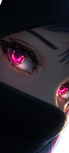 Glowing Anime Eyes V3 Vinyl Car Decal Sticker – Waterproof & UV-Resistant 