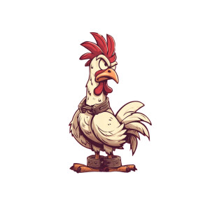 Silly Rooster Handcuffed Vinyl Car Decal Sticker – Waterproof & UV-Resistant 