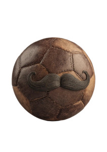 Mustachioed Soccer Ball Vinyl Car Decal Sticker – Waterproof & UV-Resistant 