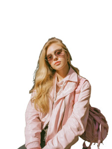 Pink Leather Jacket Vinyl Car Decal Sticker – Waterproof & UV-Resistant 