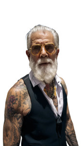 Tattooed Bearded Man V2 Vinyl Car Decal Sticker – Waterproof & UV-Resistant 