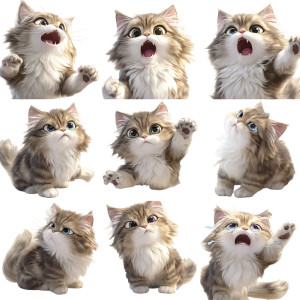 Emoji Cat Grid Vinyl Car Decal Sticker – Waterproof & UV-Resistant 