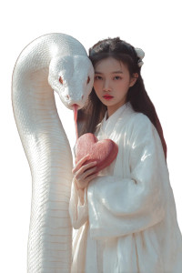 Fantasy Maiden Serpent Vinyl Car Decal Sticker – Waterproof & UV-Resistant 