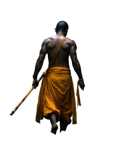 Shaolin Monk Walk Vinyl Car Decal Sticker – Waterproof & UV-Resistant 