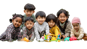 Joyful Diverse Children V2 Vinyl Car Decal Sticker – Waterproof & UV-Resistant 