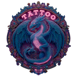 Electric Dragon Tattoo Vinyl Car Decal Sticker – Waterproof & UV-Resistant 