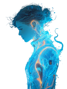 Bionic Luminescent Girl Vinyl Car Decal Sticker – Waterproof & UV-Resistant 