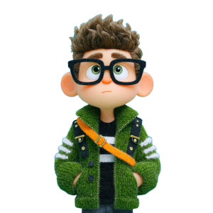 Pixar Nerd Boy Vinyl Car Decal Sticker – Waterproof & UV-Resistant 