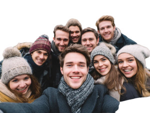 Happy Group Selfie Vinyl Car Decal Sticker – Waterproof & UV-Resistant 