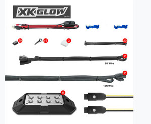 XK Glow Underbody Light Kit | Over 16 Million Colors, Amber Turn Signal, Music Sync, Holiday Themes, Find My Vehicle