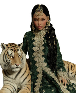 Regal Asian Princess Vinyl Car Decal Sticker – Waterproof & UV-Resistant 