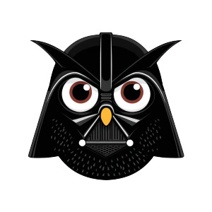Owl Vader Mask Vinyl Car Decal Sticker – Waterproof & UV-Resistant 