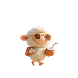 Pixar-Style Sheep Vinyl Car Decal Sticker – Waterproof & UV-Resistant 