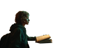 Futuristic Library Scene Vinyl Car Decal Sticker – Waterproof & UV-Resistant 