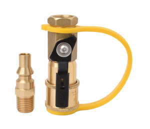 Flame King Propane Adapter Fitting AB226 Brass; Used For Low Pressure Propane Systems; With Handle
