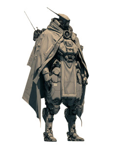 Cyberpunk Mecha Soldier Vinyl Car Decal Sticker – Waterproof & UV-Resistant 