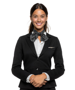 Flight Attendant Smiling V3 Vinyl Car Decal Sticker – Waterproof & UV-Resistant 