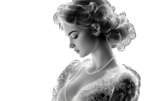 Elegant Woman Drawing V2 Vinyl Car Decal Sticker – Waterproof & UV-Resistant 