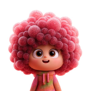 Bubble Hair Character Vinyl Car Decal Sticker – Waterproof & UV-Resistant Bubble Hair Character Vinyl Car Decal Sticker – Waterproof & UV-Resistant