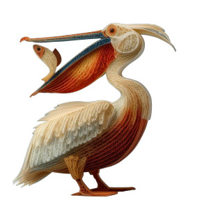 Funny Pelican Quilling Vinyl Car Decal Sticker – Waterproof & UV-Resistant 