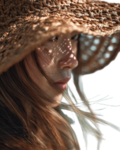 Straw Hat Portrait V2 Vinyl Car Decal Sticker – Waterproof & UV-Resistant 