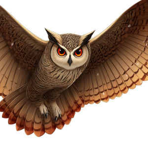 Owl In Flight V7 Vinyl Car Decal Sticker – Waterproof & UV-Resistant 