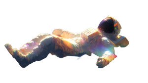Floating Astronaut V26 Vinyl Car Decal Sticker – Waterproof & UV-Resistant 