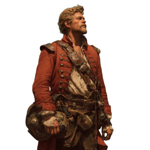 Blonde Pirate Captain Vinyl Car Decal Sticker – Waterproof & UV-Resistant 