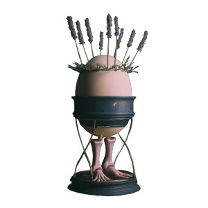 Surreal Chicken Egg Vinyl Car Decal Sticker – Waterproof & UV-Resistant 