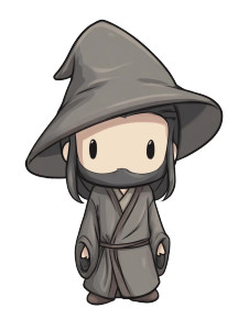 Chibi Wizard Vinyl Car Decal Sticker – Waterproof & UV-Resistant Chibi Wizard Vinyl Car Decal Sticker – Waterproof & UV-Resistant