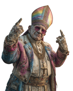Rainbow Pope Dancing Vinyl Car Decal Sticker – Waterproof & UV-Resistant 