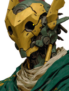 Cybernetic Cyborg Soldier Vinyl Car Decal Sticker – Waterproof & UV-Resistant 