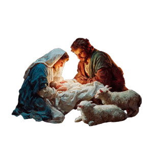 Holy Nativity Scene V2 Vinyl Car Decal Sticker – Waterproof & UV-Resistant 