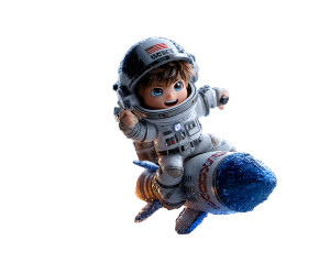 Child Astronaut Adventure V3 Vinyl Car Decal Sticker – Waterproof & UV-Resistant 