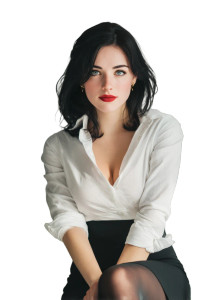 Attractive Office Woman Vinyl Car Decal Sticker – Waterproof & UV-Resistant 