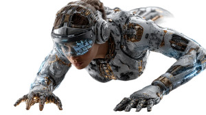 Futuristic Cyborg Athlete V2 Vinyl Car Decal Sticker – Waterproof & UV-Resistant Futuristic Cyborg Athlete V2 Vinyl Car Decal Sticker – Waterproof & UV-Resistant