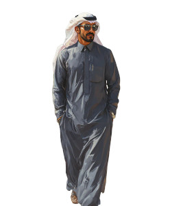 Confident Arab Man V3 Vinyl Car Decal Sticker – Waterproof & UV-Resistant 