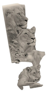 Regal Lion Family Vinyl Car Decal Sticker – Waterproof & UV-Resistant Regal Lion Family Vinyl Car Decal Sticker – Waterproof & UV-Resistant