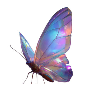 Giant Holographic Butterfly Vinyl Car Decal Sticker – Waterproof & UV-Resistant 