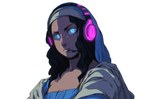 Cyberpunk Mona Lisa Vinyl Car Decal Sticker – Waterproof & UV-Resistant Cyberpunk Mona Lisa Vinyl Car Decal Sticker – Waterproof & UV-Resistant